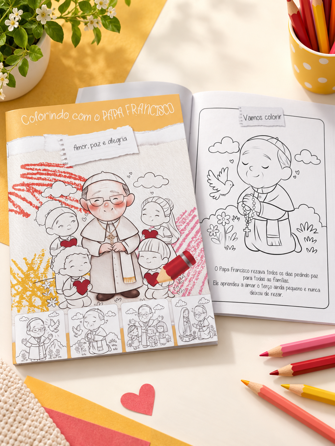 Colorindo com o Papa Francisco